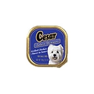 Cesar Select Dinners with Grilled Chicken Flavor in Meaty Juices
