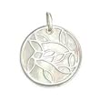 .925 Silver & Mother of Pearl Leaf Pendant