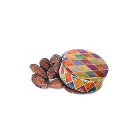 1 and 1/2 lb Smoked Almonds Tin - Diamonds