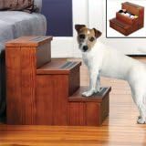 SOLID WOOD NON-SLIP PET STEPS WITH STORAGE