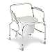 [Item]: Drop arm steel commode [Additional Info]: Drop Arm Steel Commode with a Low Profile Frame and Lowered Arm Supports Makes Patient Transfer Easy. Patient transfer is easier thanks to this sturdy, chrome-plated steel design. Featuring a single-hand
