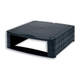 Compucessory Monitor Screen Riser 34-100mm Storage Stackable W307xD337xH100m Black Ref CCS25305