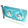 Vantec SP-FC70-BL Spectrum System Fan Card with Dual Adjustable 70mm UV LED Fans (Blue)
