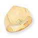 14k Diamond signet ring - Size 10