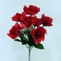 artificial flower open rose bush & gyp red grave & home