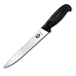 R H Forschner 8-inch Carving Knife, Stiff Blade, Black Fibrox Handle