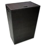 Faux Leather Tapered Rectangular Hamper - Dark Chocolate