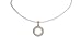 Necklace - N260 - Crystal Circle (Sm) Hung on White Cord ~ Clear