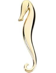 14k Yellow Gold Sea Horse Brooch / Pendant