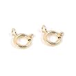 2 14K Yellow Gold Spring Ring Clasp Necklace Jewelry