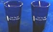 CANDLES IN COBALT BLUE GLASS