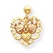 10k Gold Tri-color Black Hills Gold Heart Earrings