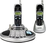 5.8GHz FH-SST Cordless Expandable 2-line Speakerphone with CIDCW/DTAD in Silver/Black