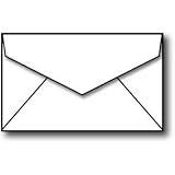 Business card size envelope 2 1/8" x 3 5/8" white - 250 Envelopes