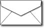 Business card size envelope 2 1/8" x 3 5/8" White - 50 Envelopes