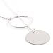 Jewelry : Mia Circlet Disk Lariat Necklace in Silver or Gold