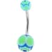 Lime Blue MARRACAS Belly Button Ring
