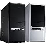 MS-TECH LC-190 Schwarz PC Gehäuse MidiTower 4 x 5.25 Schwarz