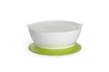 CaliBowl Non-Spill Toddler Suction-Base Bowl with Lid, 12-Ounce, Lime Green