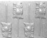 Ghost With Broom Pop Hard Candy Molds