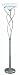 Majesty Torchiere Lamp with Alabaster Glass Shade - Satin Steel