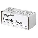 (Price/BX)3000 Series General Office Shredder Bags, Tear-Resistant, 25 Bags Per Box, Clear