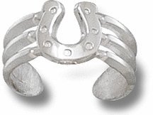 Sterling Silver INDIANAPOLIS COLTS HORSESHOE TOE RING