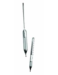 Thomas Durac Specific Gravity and Baume Plain Form Hydrometer, Lighter Than Water, 0.700 to 1.000 Gravity Range, 10 to 70 Baume Range, 165mm Length