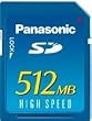 Panasonic SD�������[�J�[�h512MB RP-SD512BJ1A