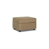 Brighton Ottoman Microsuede Camel 18H x 28W x 23D