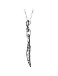 Clevereves 14K White Gold 3 4 Ct Tw 14Kw W Black Rhodium Black And White Gold Diamond Necklace