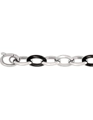 Stainless Steel Link Bracelet or Necklace with Immerse Plating 07.50 Inch Gold Immerse lating B889