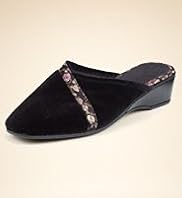 Classic Collection Floral Braid Wedge Mule Slippers