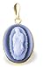 Our Lady of Guadalupe Oval Agate Cameo Pendant - 3/4" x 1/2"