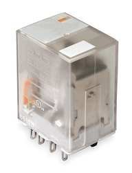 Dayton 1EHR9 Relay, Ice Cube, 4PDT, 24VDC, Coil Volts