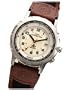 Timex Expedition Travel, White Dial, Brown Leather/Blk. Poly.