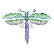 Dragonfly 6 Temporary Tattoo 2x2