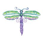 Dragonfly 6 Temporary Tattoo 2x2