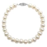 Fresh Water Pearl Bracelet in 14K White Gold