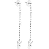 Officially Licensed PLAYBOY Rabbit Head RHINESTONE Drop Earrings