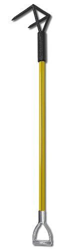 Nupla RH-3D Heavy Duty Roof Vent/Rubbish Hook Pole with Classic Round Handle and Wood/Steel D Grip, 3' Length