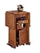 Cottage Oak Folding Bar with Brass Plated Rails