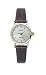 Lorus Ladies Silver and Gold Round Case Diamond Watch with Brown Leather Strap LR3328