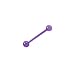 Titanium Barbell Nipple Ring - 14 Gauge (Purple)