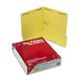 Folder, 2 Fasteners, 1/3 AST Tab Cut, Letter, 50/BX, Yellow