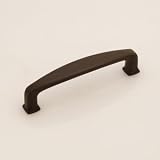 Jeffrey Alexander Milan Plain Square Pull, Dark Brushed Antique Copper