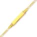 14k Yellow Figaro Link Childrens ID Bracelet - 6 Inch