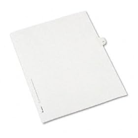 Allstate-Style Legal Side Tab Divider, Title: 41, Letter, White, 25/Pack