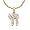 Diamond (.10 ctw) Jewish Chai in 14K Yellow Gold With 16 inch Chain