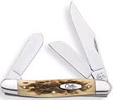 CASE LARGE STOCKMAN TRU SHARP BLADESHandle: Amber Bone w/Case Shield / Closed Length: 4-1/4